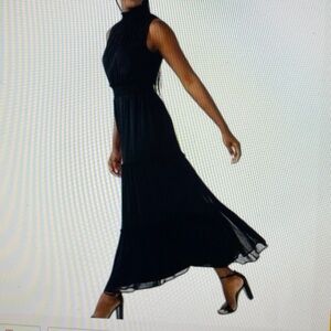 Draper James Sleeveless Tiered Maci Dress with metallic accent size XL